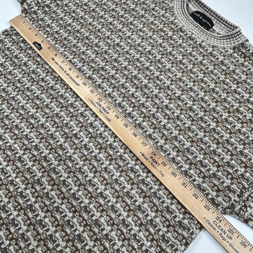 Vtg Croft & Barrow Sweater Mens Large Beige Cream Knit Pullover USA Grandpa Dad - Picture 7 of 13